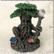 Enchanted Forest -  Green Tree Man Miniature - with Staff & closed book