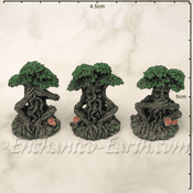 Enchanted Forest -  Set of 3 Green Tree men - Hear, See & Say No Evil