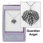 Equilibrium Silver Plated-Guardian Angel Wings Locket & Necklace