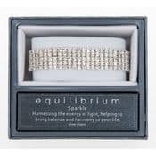 Equilibrium - White Gold Plated 5 Row Diamante Bracelet