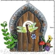 Fairy Kingdom  Opening Metal Fairy Door - Dragonfly Window