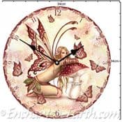 Fairy & Magical Mushroom Wall Clock (large 34cm)