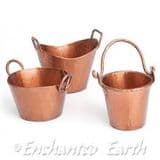 Fiddlehead Copper miniature Garden Metal  Bucket