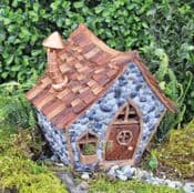 Fiddlehead Fairy House- Shingletown Crooked Cottage with Open/Close Door
