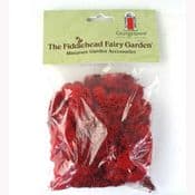Fiddlehead- Natural Fresh Dyed Reindeer Moss - Rich Red