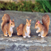 Fiddlehead Set of 3 woodland Squirrels