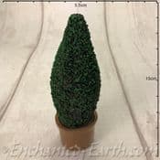 Garden Conifer Tree in a Round Terracotta Planter   - 14.5cm Tall