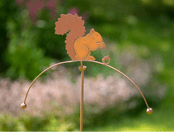 Garden Squirrel - Metal Border Balancer Stake