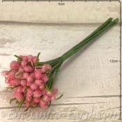 Gardeners World Miniature Flowers - Bunch of 12 Pink Flowers -  10cm