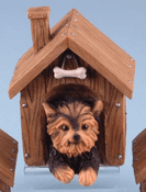 Gardeners World Miniatures  - Dog in Kennel - Yorkshire Terrier