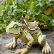 Georgetown -Fiddlehead Fairy Garden - Frog with Saddle