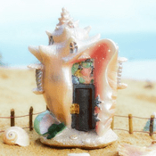 Georgetown Fiddlehead Fairy House - The Pink Magical Conch Shell Condo
