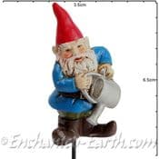 Georgetown -Fiddlehead - Gnomes on Stakes - Brolin with watering can - 6.5cm