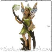 Georgetown - Fiddlehead - Large Woodland Fairy with Glow in the Dark Blossom - Larkspur - 10cm