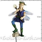 Georgetown - Fiddlehead - Large Woodland Fairy with Glow in the Dark Orb - Lance - 10cm