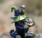 Georgetown - Fiddlehead Magical Troll Wizard with Wize Owl
