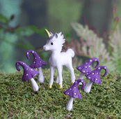 Georgetown Fiddlehead Miniature Garden Magical Purple Mushrooms - Pack of 3