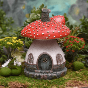Georgetown Fiddlehead - Muscaria Fairy Toadstool House - 18cm