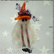 Gisela Graham Halloween Ghost - cotton & Felt - 16cm