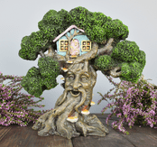 Green Man Treehouse - Blue Fairy house -25cm