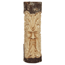 Green Man Wood Carving - 50cm Tall.