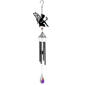 Hanging Fairy wind chime with real crystal