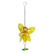 Hanging Metal Fairy on a Spring -  Dinkie The Daffodil Fairy