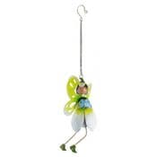 Hanging Metal Fairy on a Spring - Pearl The Snowdrop Fairy