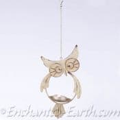 Hanging Metal Tea-Light Owl