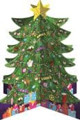 Large 3D Christmas Advent Calendar - Around The Tree - Decorated Xmas Tree