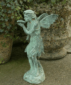 Large  - Cast Iron Antique Wishing Fairy - Large 51cm tall