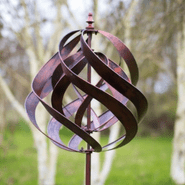 Large Copper Saturn- Internal Love - Garden Wind Spinner