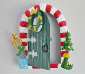Large Fairy Kingdom  Metal Christmas Fairy Door - 15cm