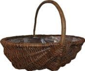Large Lined Willow Basket