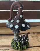 Large Magical Mushroom - Burgundy Witches Hat Shroom  - 13cm tall