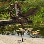 Large Metal Crane - With Wings Up -113cm