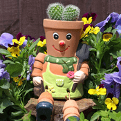 Large Terracotta Flower Pot Man Planter - 35cm
