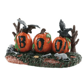 Lemax Spooky Town - Boo Pumpkins with Bats & Rats