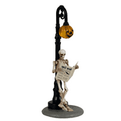 Lemax Spooky Town - Checking His Horrorscope  - Skeleton & Lamppost