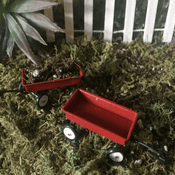 Lemax Village Collection - Miniature Garden Red Wagon