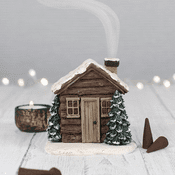 Log cabin incense cone burner -  Incense Burner