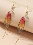 Magical Fairy Wing Earnings - Amber Shades - 5cm Wings