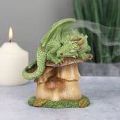 Magical Green  Dragon-  Incense Cone Burner - 13cm