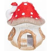 Magical Mushroom Fairy House - Hand Crafted Ceramic House - 21cm