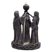 Maiden, Mother & Crone BackFlow Incense Burner with Free Incense Cones