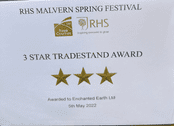 May 2022 -  3 Gold Star award a the RHS  Spring Festival