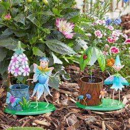 Metal  Spring Garden Fairy & Friends Wishing Well - Choose from 2 designs.