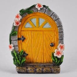Mini yellow Cottage Fairy Door.