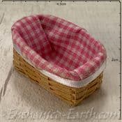 Miniature  Garden Lined Basket  - 4cm