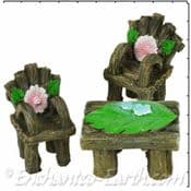 Miniature Garden Magical woodland table & chairs